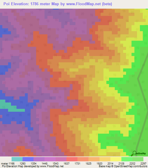 Poi,India Elevation Map