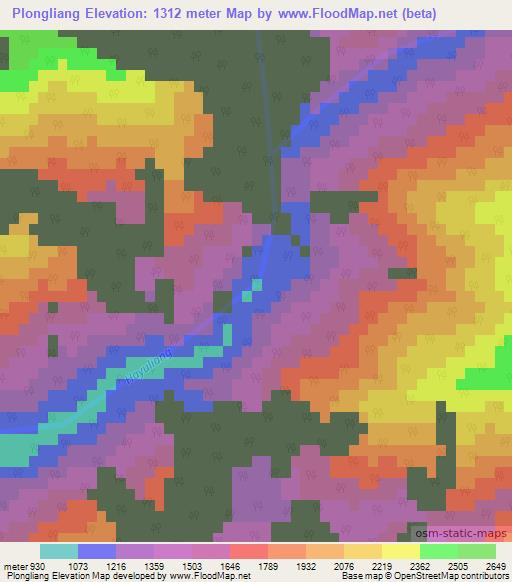 Plongliang,India Elevation Map