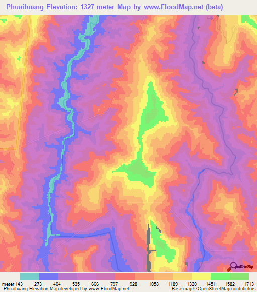 Phuaibuang,India Elevation Map