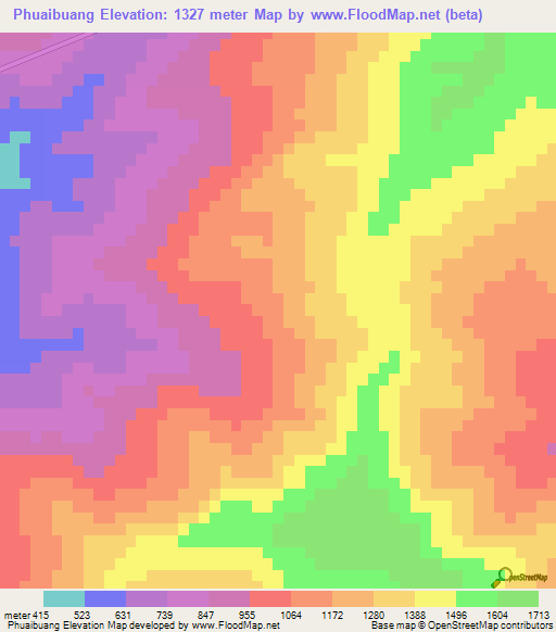 Phuaibuang,India Elevation Map