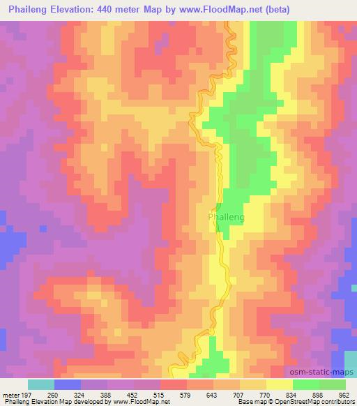 Phaileng,India Elevation Map