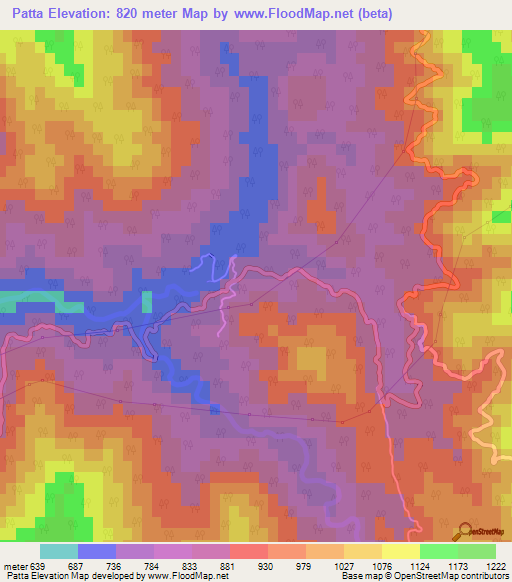 Patta,India Elevation Map