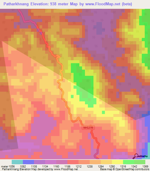 Patharkhnang,India Elevation Map