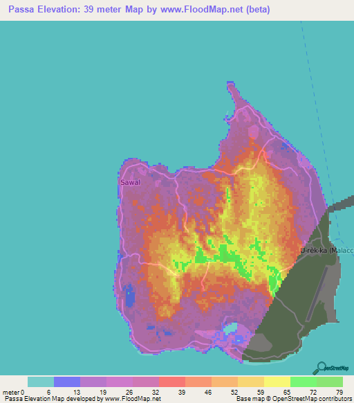 Passa,India Elevation Map