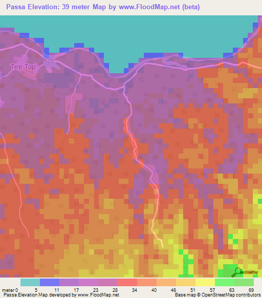 Passa,India Elevation Map