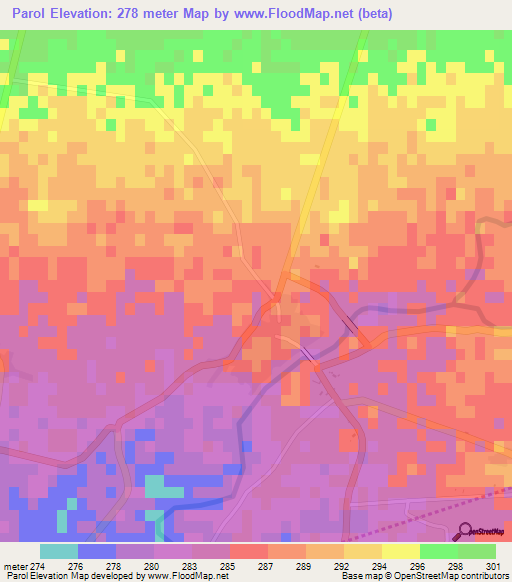 Parol,India Elevation Map