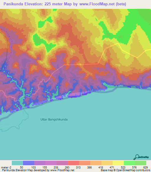 Panikunda,India Elevation Map