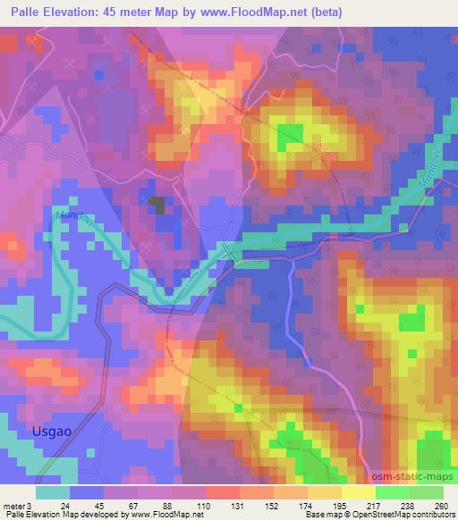 Palle,India Elevation Map