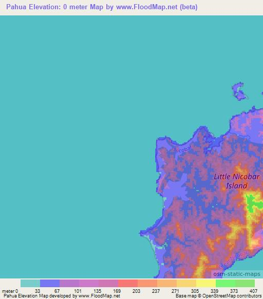 Pahua,India Elevation Map