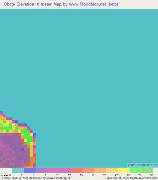 Obate,India Elevation Map