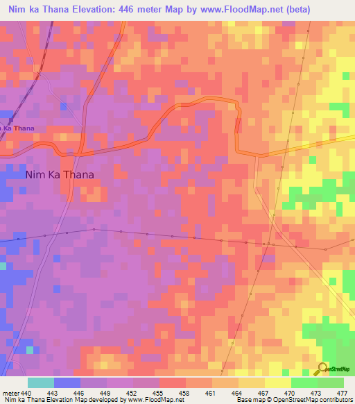 Nim ka Thana,India Elevation Map