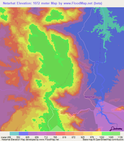 Netarhat,India Elevation Map