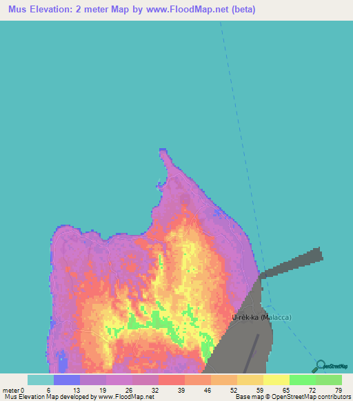Mus,India Elevation Map