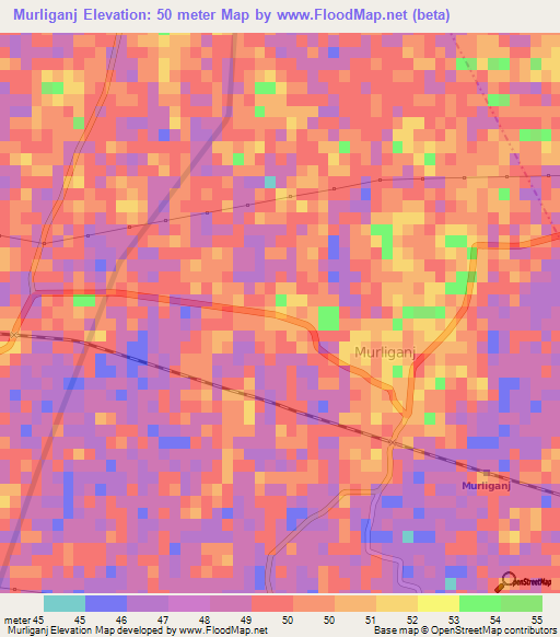 Murliganj,India Elevation Map