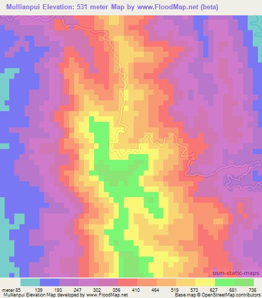 Mullianpui,India Elevation Map