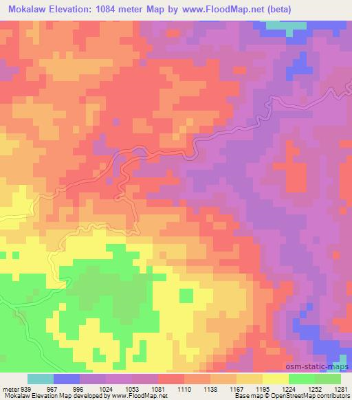 Mokalaw,India Elevation Map