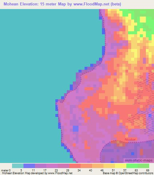 Mohean,India Elevation Map