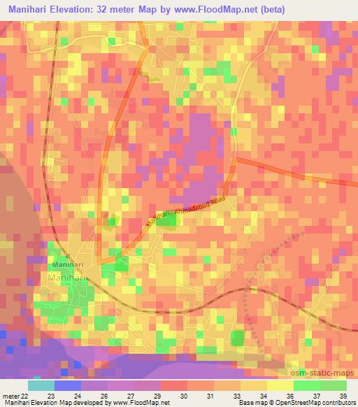Manihari,India Elevation Map