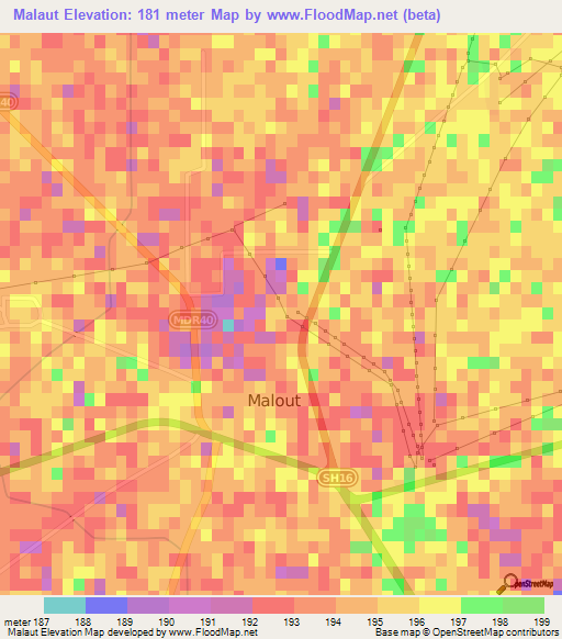 Malaut,India Elevation Map