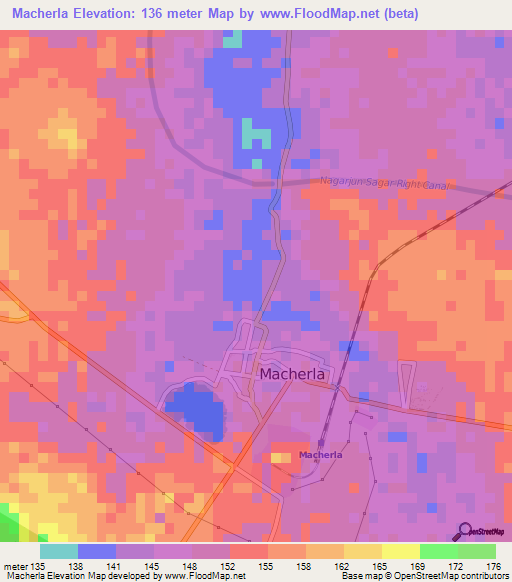 Macherla,India Elevation Map