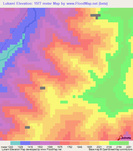 Lukami,India Elevation Map