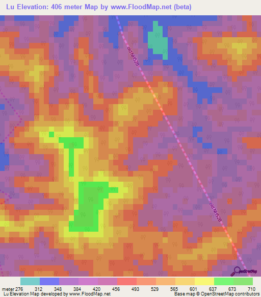 Lu,India Elevation Map