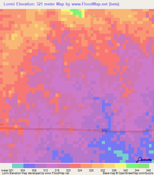 Lormi,India Elevation Map