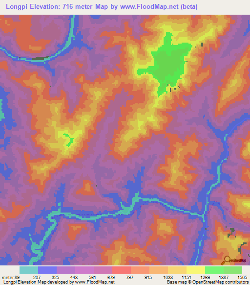 Longpi,India Elevation Map