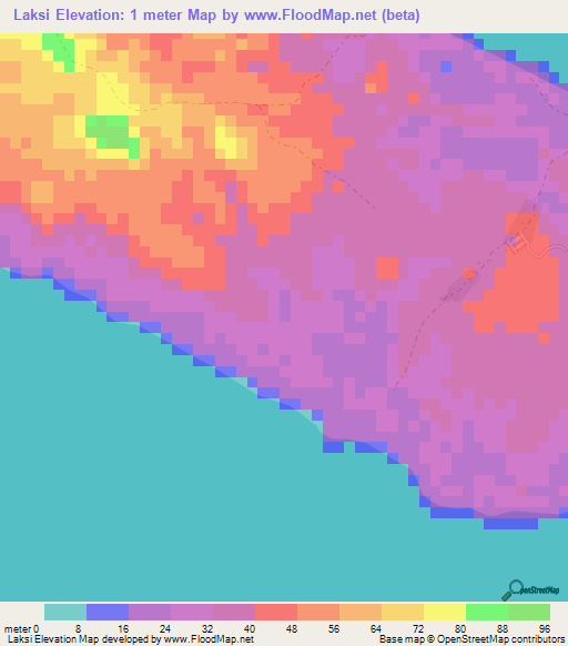 Laksi,India Elevation Map