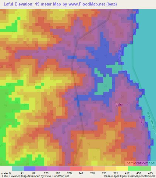 Laful,India Elevation Map