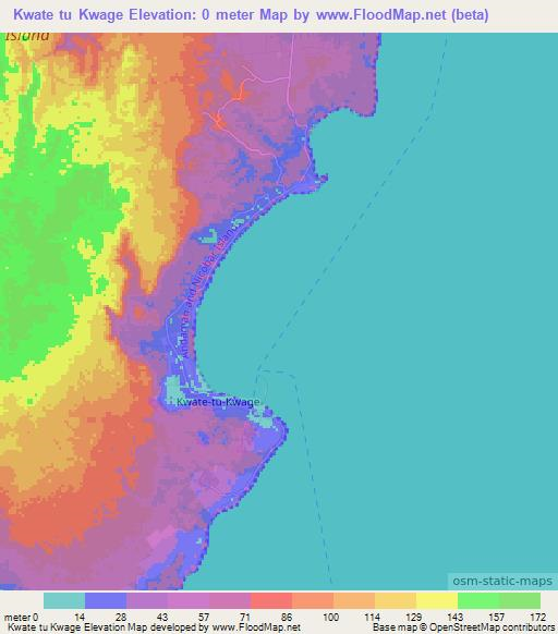 Kwate tu Kwage,India Elevation Map