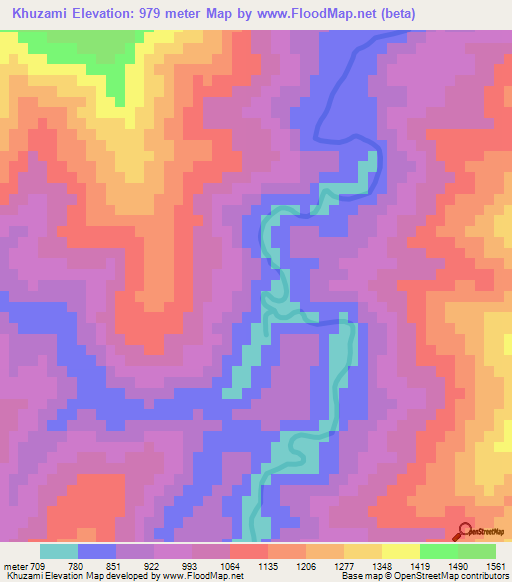 Khuzami,India Elevation Map