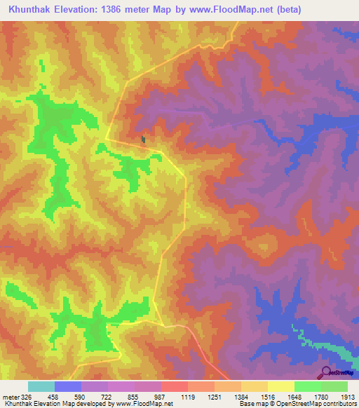 Khunthak,India Elevation Map