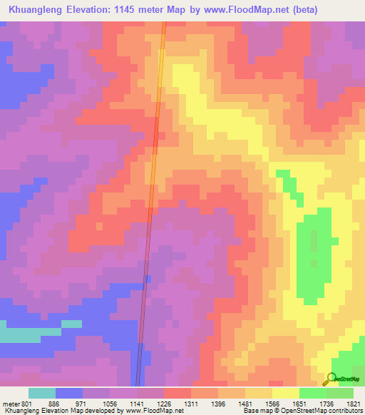 Khuangleng,India Elevation Map