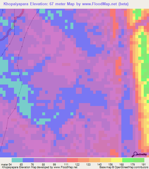 Khopaiyapara,India Elevation Map