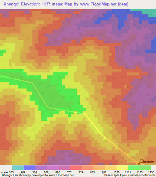 Khengoi,India Elevation Map