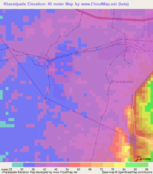 Kharadpada,India Elevation Map