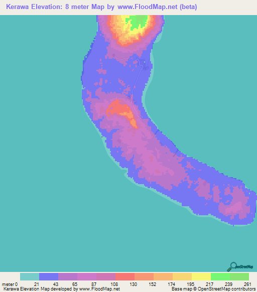 Kerawa,India Elevation Map