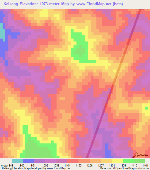 Kelkang,India Elevation Map