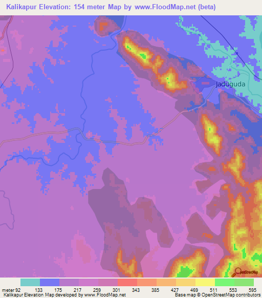 Kalikapur,India Elevation Map