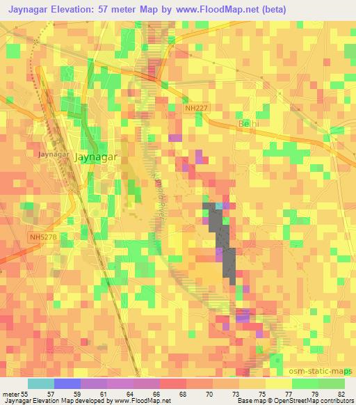 Jaynagar,India Elevation Map