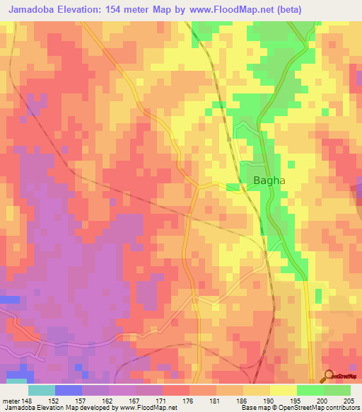 Jamadoba,India Elevation Map