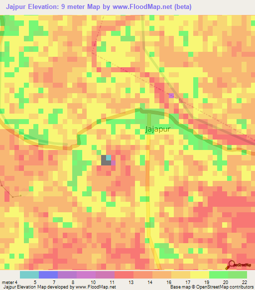 Jajpur,India Elevation Map