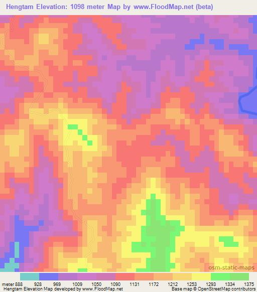Hengtam,India Elevation Map