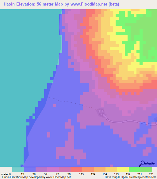 Haoin,India Elevation Map