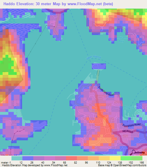 Haddo,India Elevation Map