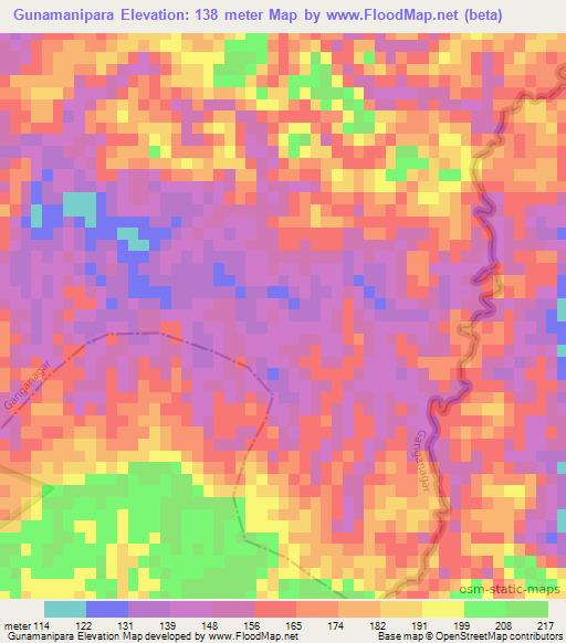 Gunamanipara,India Elevation Map