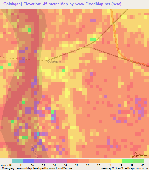 Golakganj,India Elevation Map