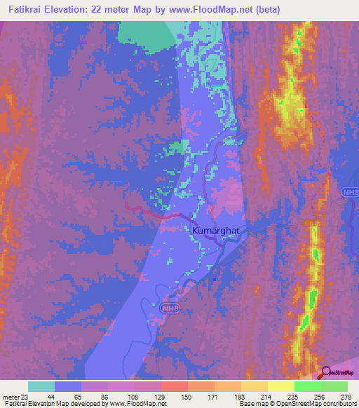 Fatikrai,India Elevation Map