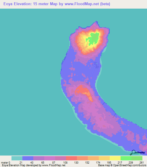 Eoya,India Elevation Map